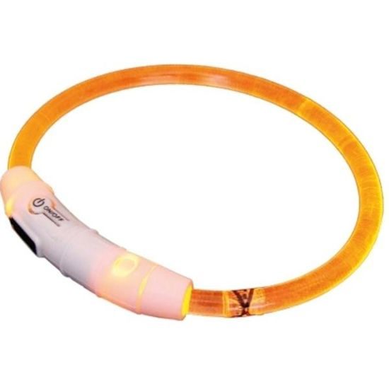 Nobby Obojek svítící 35cm oranžový