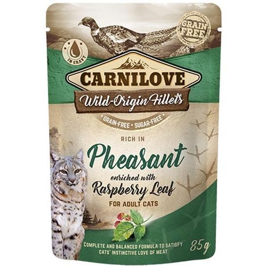 Carnilove Cat kapsička Rich in Pheasant Enriched with Raspberry Leaves 85 g