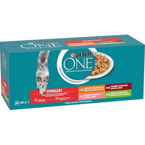 Purina ONE Multipack Sterilcat minifiletky maso,ryba 40 x 85 g