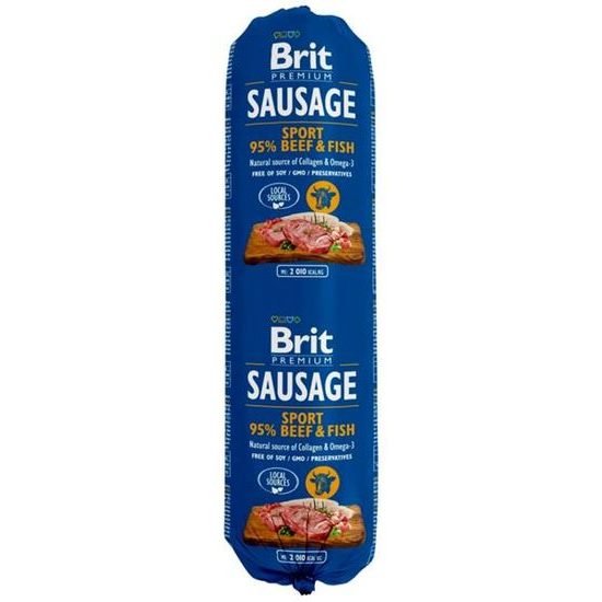 Brit salám Sausage Beef & Fish-Sport formula 800 g