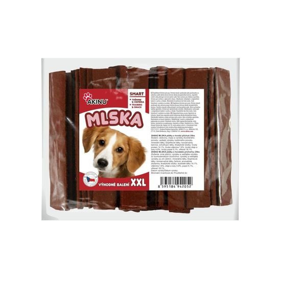 Akinu MLSKA Hovězí plátky pamlsek pro psy 25 ks