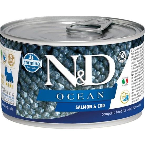 N&D OCEAN Dog konzerva Salmon & Cod Mini 140 g