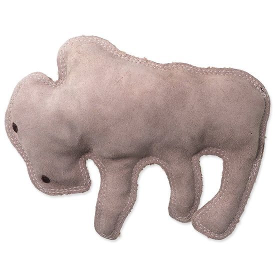 Dog fantasy Hračka Dura-fused bizon pískací, kůže a juta 28cm