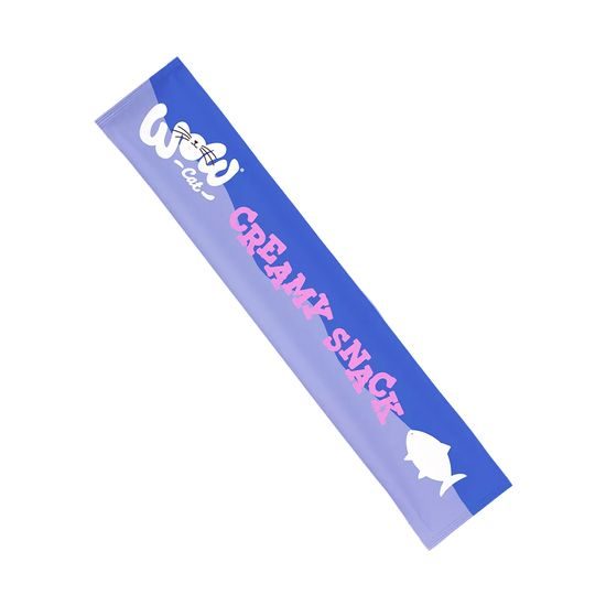 WOW Cat Lízací pyré Creamy s lososem 5x15g