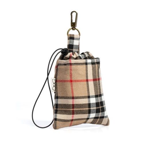 FUNKY DOG Pamlskovník Hnědý kostkovaný