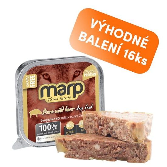 Marp Wild Boar vanička pro psy s divočákem 16x100g
