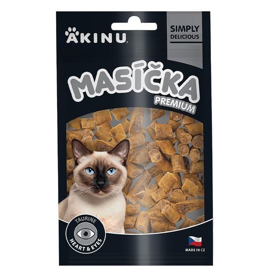 Akinu MASÍČKA PREMIUM Heart & Eyes pamlsek pro kočky 50 g