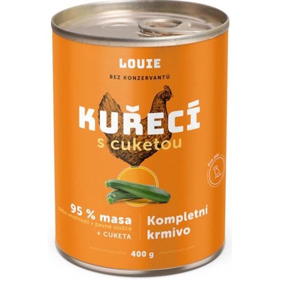 Louie konzerva pro psy kuřecí s cuketou 400 g