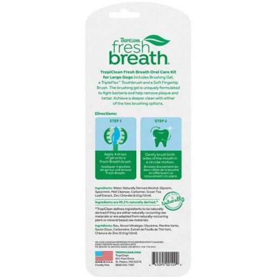 Tropiclean Oral Kit Large gel s kartáčky pro psy 59 ml