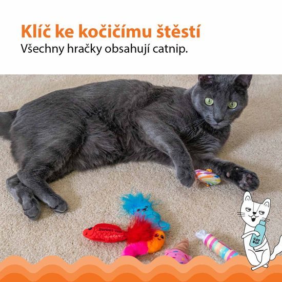 Catstages Sada hraček s catnipem 6ks