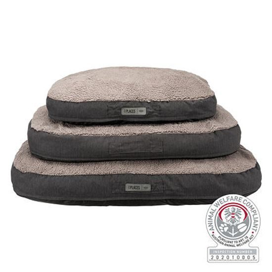 Trixie Ergonomický polštář BENDSON oválný 80x55cm tmavošedá/světlešedá