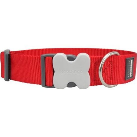 Red Dingo Obojek 40 mm x 37-55 cm Červená