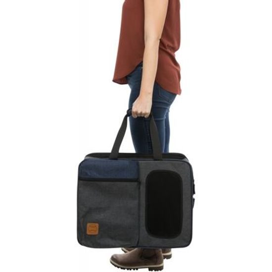 Trixie Batoh a nosítko TARA 2v1 25x38x50cm šedá/modrá (max 7kg)