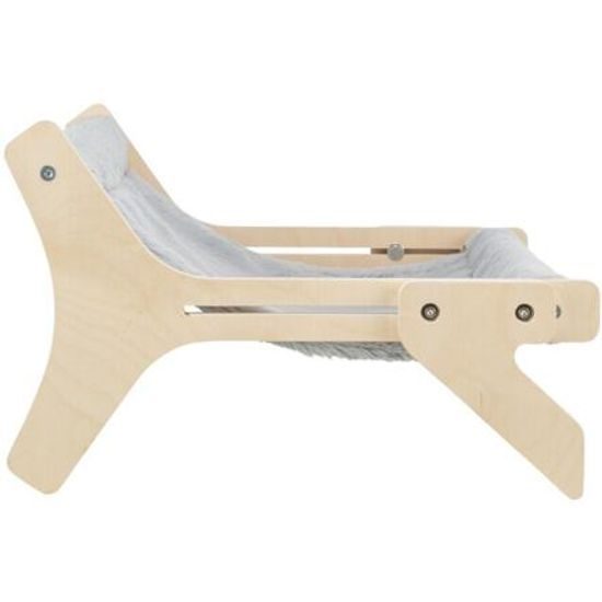 Trixie Hammock lehátko pro kočky do 12 kg 47x24x38cm dřevo/plyš šedá
