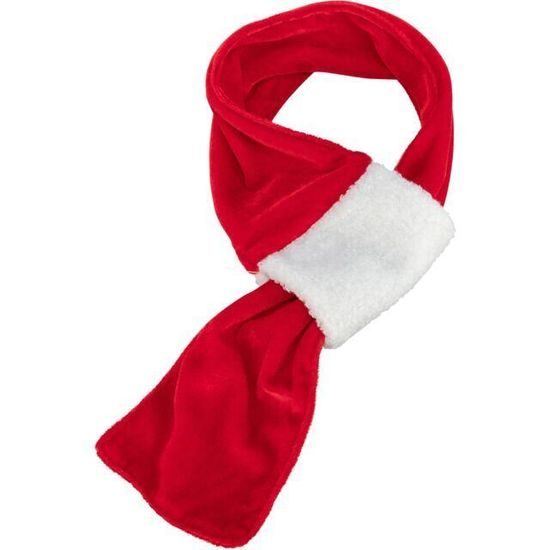 Trixie Xmas SCARF vánoční sametová šála červená/bílá