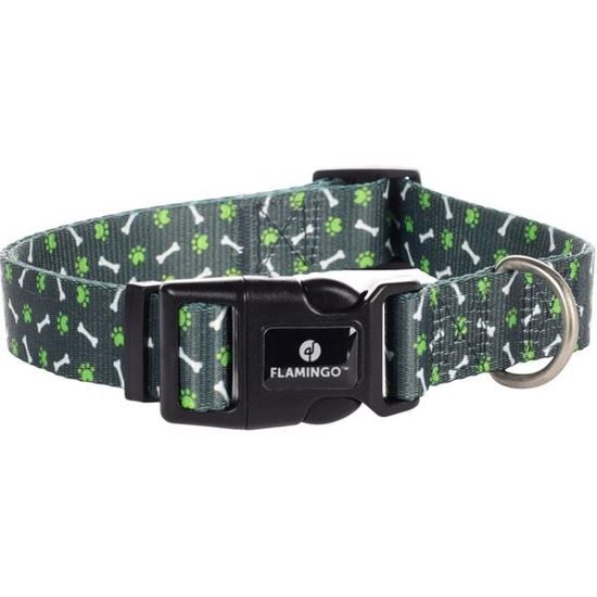Flamingo Obojek nylon Safia zelený 1x20-35cm