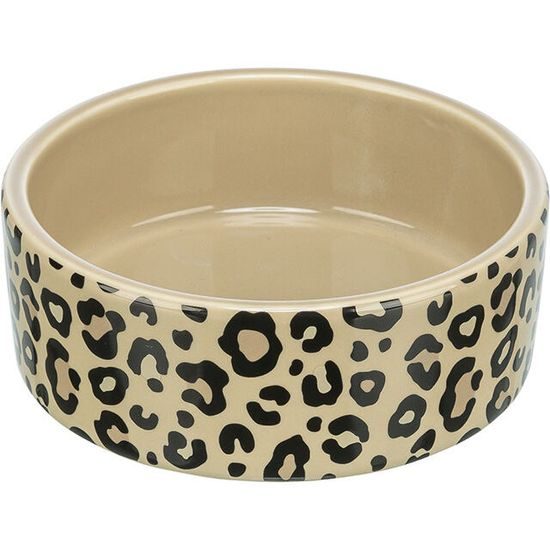 TRIXIE Keramická miska LEO, 0,3 l/ 12 cm, hnědá/leopardí