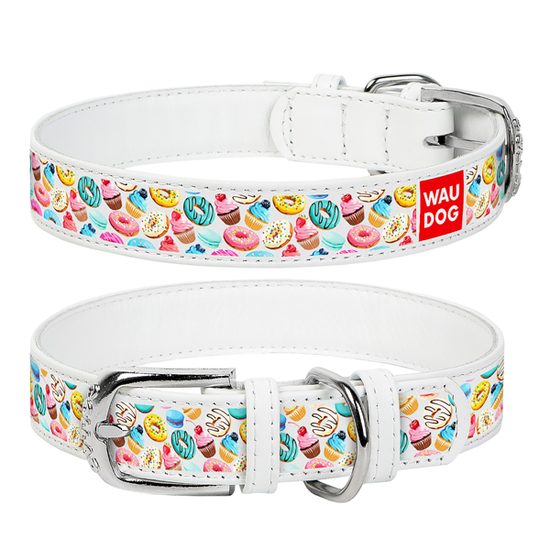 WAUDOG Obojek kožený Donuts