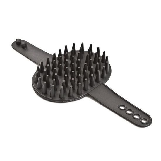 Argi Gumový kartáč na dlouhou srst černý 27 x 13,5 x 2,5 cm