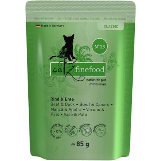 Catz finefood Kapsička CF No.23 s hovězím a kachním masem 85 g