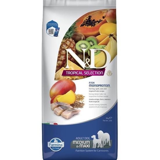N&D TROPICAL SELECTION Dog LG Herring Adult Medium & Maxi 10 kg