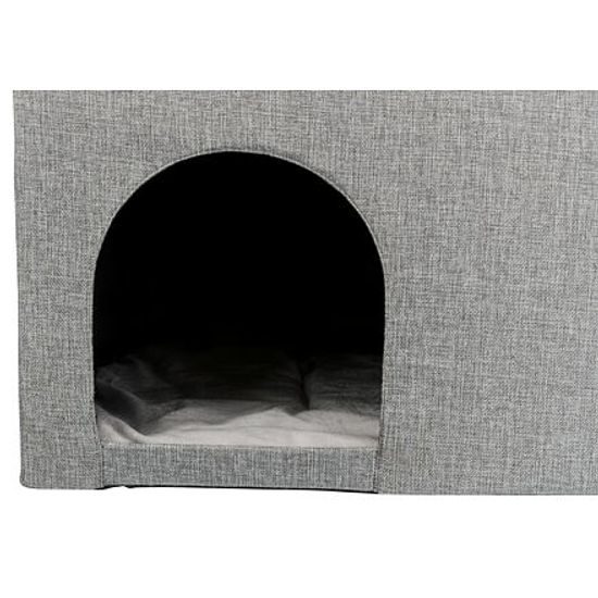 Trixie Domek/boudička KIMMY tkaná látka odnímatelné víko 72x40x40cm šedá