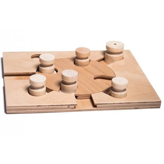 My Intelligent Pets Dřevěný hlavolam Playground - Modul 3C (pouze deska bez kloboučků a válečků)