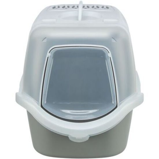 Trixie WC VICO Open TOP 40x40x56cm s odklápěním s filtrem lopatkou světlešedá/bílá