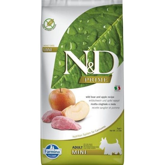 N&D PRIME Dog GF Wild Boar & Apple Adult Mini 7 kg