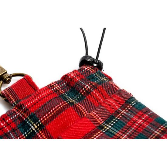 FUNKY DOG Elegantní pamlskovník Červený, kostkovaný