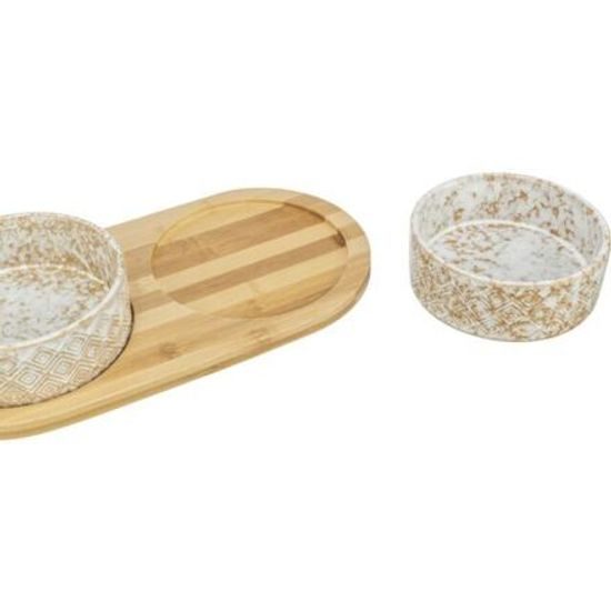 Trixie Set misek v bambusovém stojanu