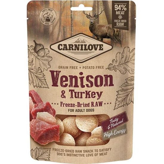 Carnilove Dog Freeze-Dried Raw Snacks Venison & Turkey 60g
