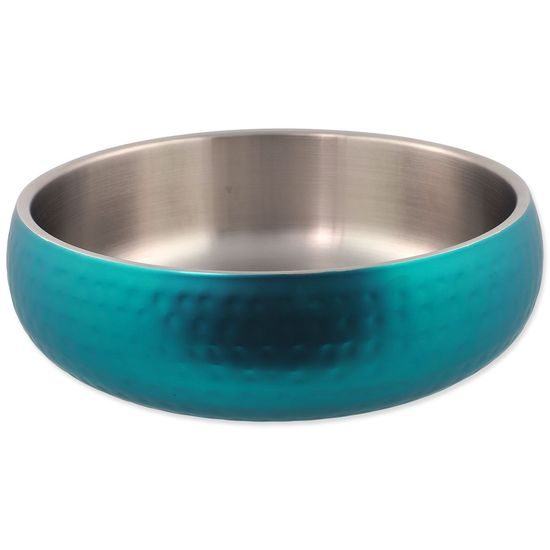 Dog fantasy Miska s dvojitou stěnou tyrkysová 22cm 2100ml