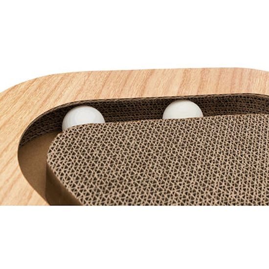 Trixie Škrábací karton image dřevo uvnitř míčky 36x5x36cm