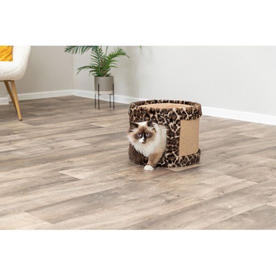 TRIXIE Škrabací jeskyně LEO ø 38 x 30 cm hnědá/leopardí