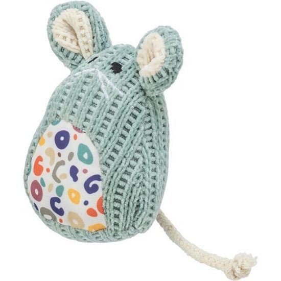 Trixie Myška tkaná sedící s catnipem 11 cm