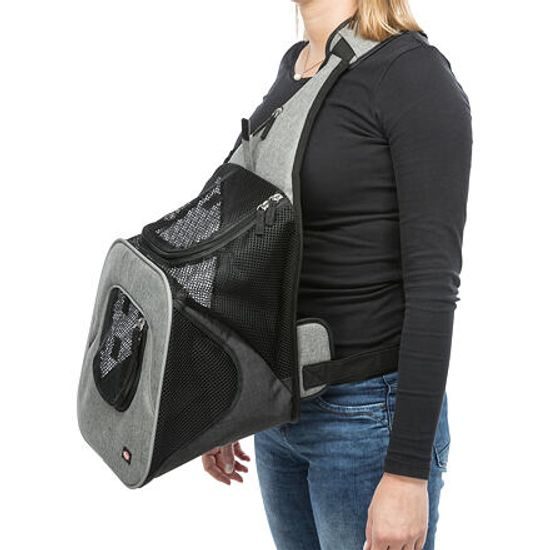 Trixie Nylonový batoh SAVINA klokanka 30x26x33cm černo-šedý (max 10kg)