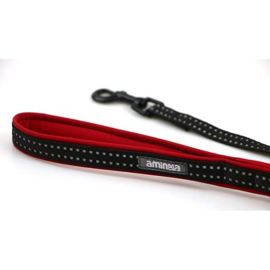Aminela jednoduché vodítko nepodšité Sport & City pro malá plemena 16mm/150cm červená