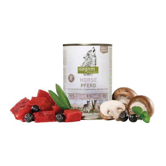 Isegrim Adult Steppe: Koňské maso s černým jeřábem a žampiony 800 g