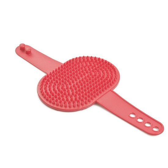 Argi Gumový kartáč na krátkou srst červený 27 x 13,5 x 1 cm