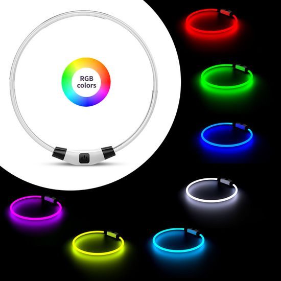 BENTECH Svítící LED obojek Bentech DC213 RGB