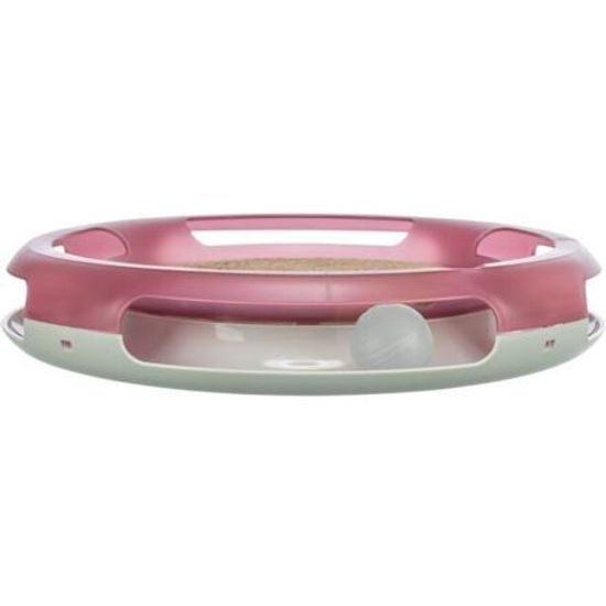 Trixie Hračka pro kočku kruh s kuličkou a škrabacím kartonem 37cm