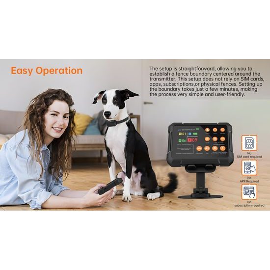 Patpet Výcvikový obojek a bezdrátový ohradník F900 PLUS