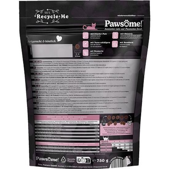 Pawsome! Fresh & Dry Junior Pute s krůtím masem 750 g