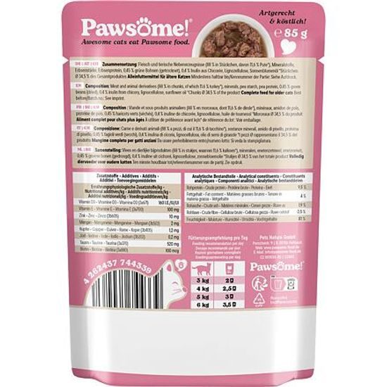 Pawsome! Senior s krůtím masem 85 g