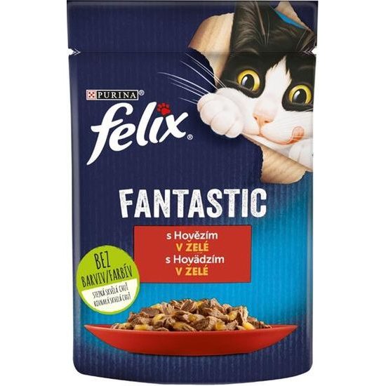 Felix Cat kapsička Fantastic Hovězí v želé 85 g