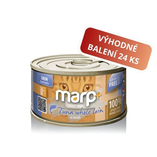Marp Holistic Plus konzerva pro kočky Tuňákové filety ve vývaru 24x70g