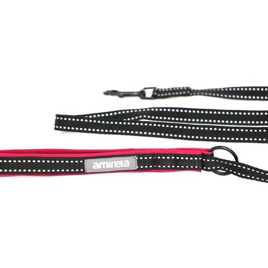 Aminela jednoduché vodítko nepodšité Sport & City 20mm/150cm malinová