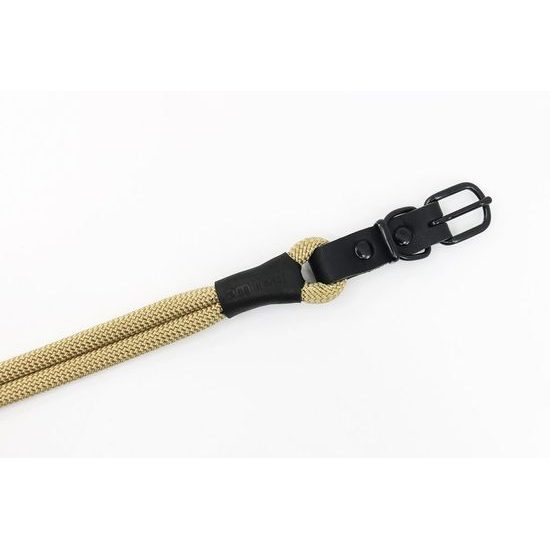 Aminela Obojek lano s kůží černé kování béžová