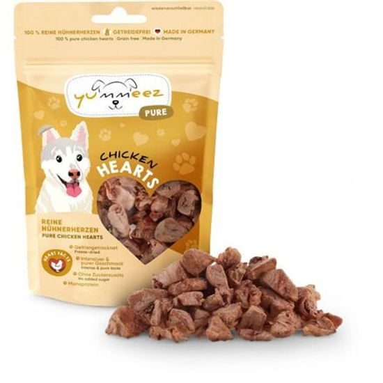 Yummeez Pure Mrazem sušená kuřecí srdíčka 35 g